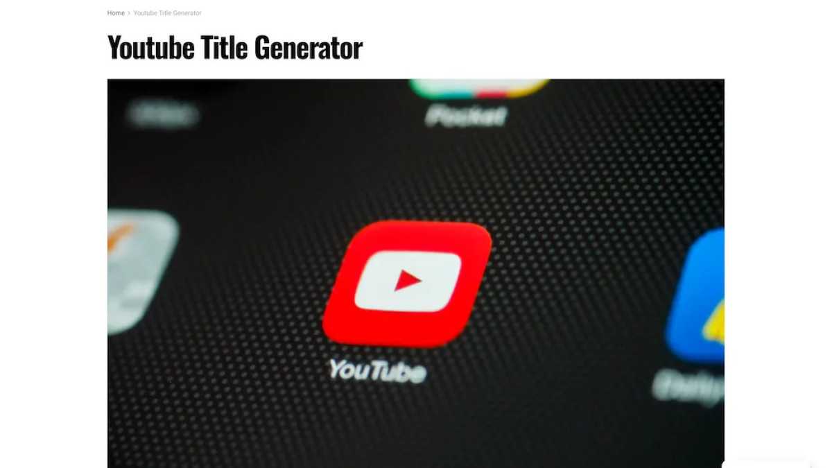 Youtube Title Generator